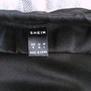 Black Shein Skirt with Sheer strip on bottom